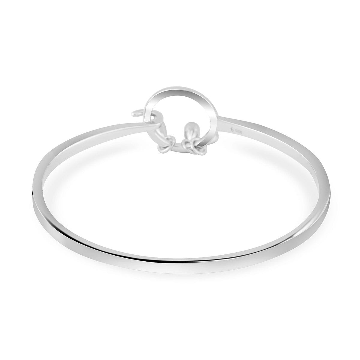 Lucy Q Drip Collection - Rhodium Overlay Sterling Silver Bangle (Size 7.5), Silver Wt. 22 Gms 7491510 3