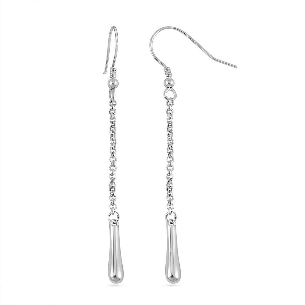 Lucy Q Drop Collection - Rhodium Overlay Sterling Silver Drop Earrings