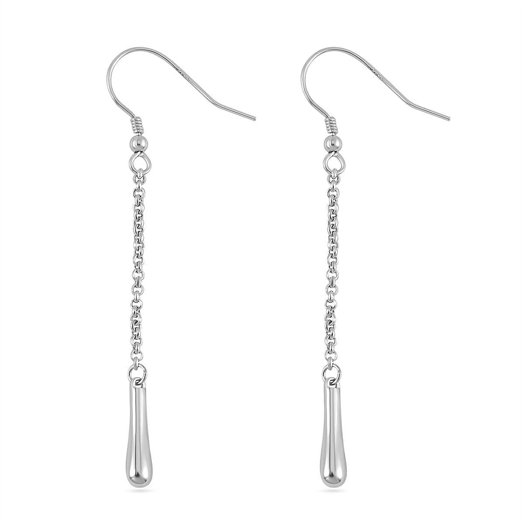 Lucy Q Drop Collection - Rhodium Overlay Sterling Silver Drop Earrings