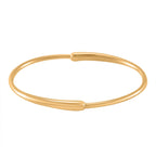 LUCY Q - Drop Link Collection Full Bangle (Size - 7.5) in 18K Vermeil Yellow Gold Plated Sterling Silver, Silver Wt. 17.50 Gms.
