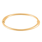 LUCY Q - Drop Link Collection Full Bangle (Size - 7.5) in 18K Vermeil Yellow Gold Plated Sterling Silver, Silver Wt. 17.50 Gms.