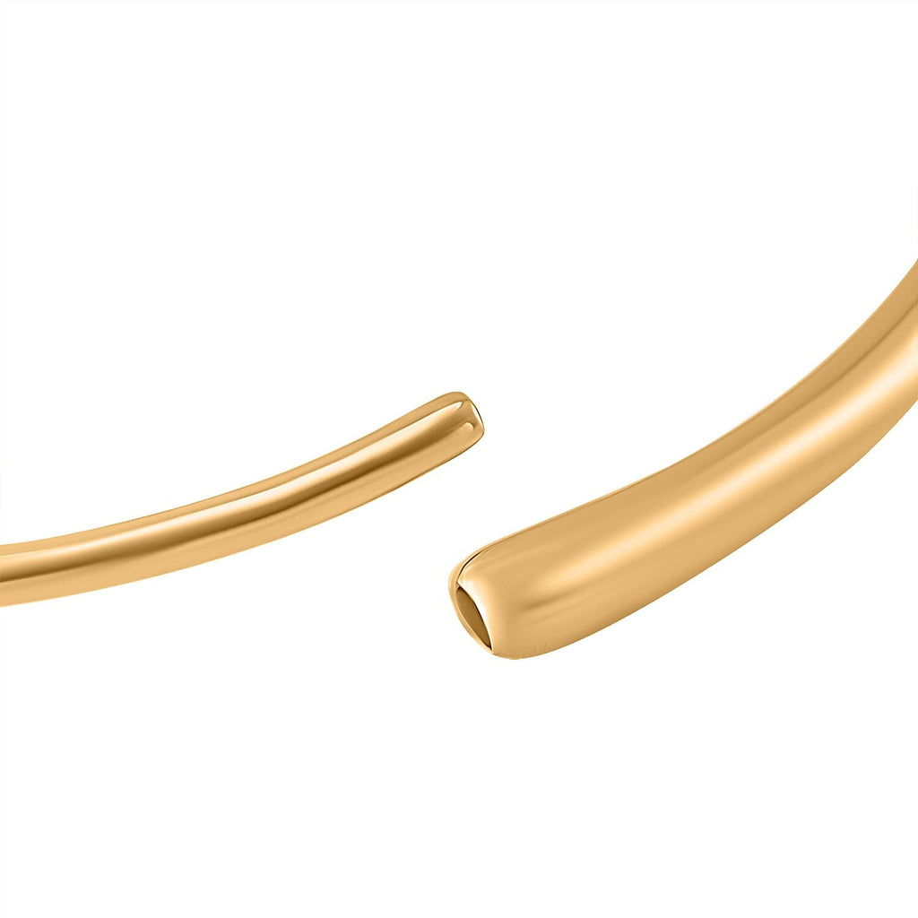 LUCY Q - Drop Link Collection Full Bangle (Size - 7.5) in 18K Vermeil Yellow Gold Plated Sterling Silver, Silver Wt. 17.50 Gms.