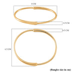 LUCY Q - Drop Link Collection Full Bangle (Size - 7.5) in 18K Vermeil Yellow Gold Plated Sterling Silver, Silver Wt. 17.50 Gms.