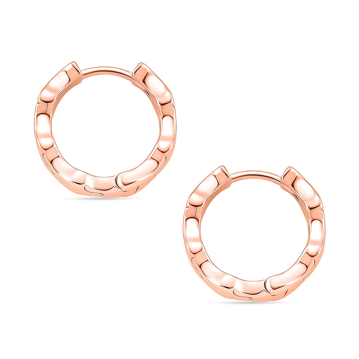Lucy Q Hoop Earring in 18K Vermeil Rose Gold Plated Sterling Silver 8342110 4
