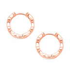 Lucy Q Hoop Earring in 18K Vermeil Rose Gold Plated Sterling Silver
