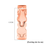 Lucy Q Hoop Earring in 18K Vermeil Rose Gold Plated Sterling Silver