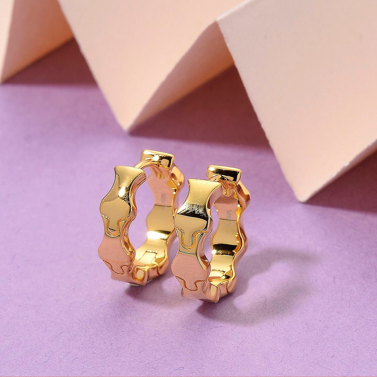 Lucy Q Hoop Earring in 18K Vermeil Yellow Gold Plated Sterling Silver 8342111 3