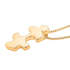 Lucy Q Jigsaw Collection - Puzzle Piece Pendant with Chain (Size 18) in 18K Vermeil Yellow Gold Plated Sterling Silver