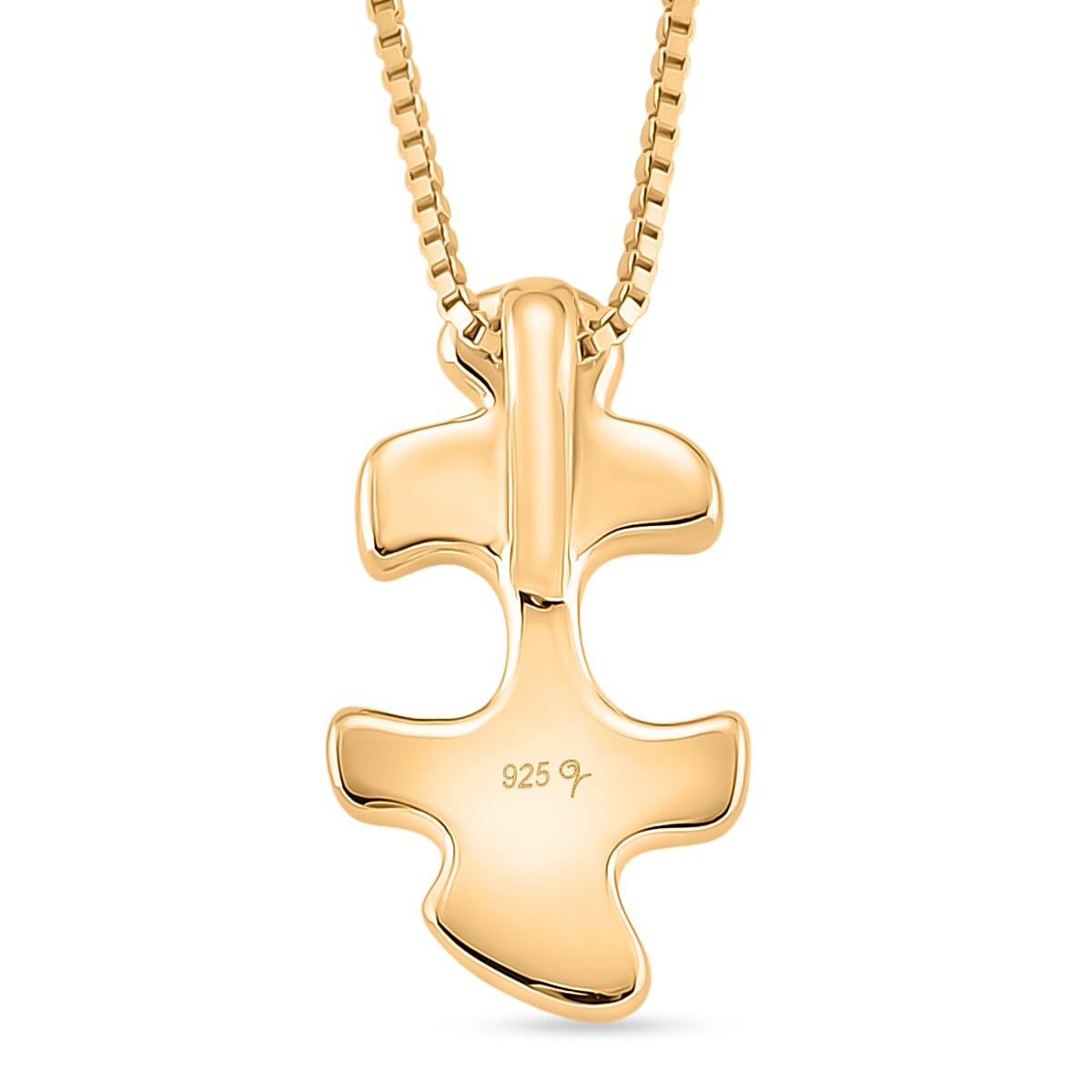 Lucy Q Jigsaw Collection - Puzzle Piece Pendant with Chain (Size 18) in 18K Vermeil Yellow Gold Plated Sterling Silver 4438624 5