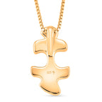 Lucy Q Jigsaw Collection - Puzzle Piece Pendant with Chain (Size 18) in 18K Vermeil Yellow Gold Plated Sterling Silver