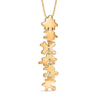 Lucy Q Jigsaw Collection - Puzzle Pieces Pendant with Chain (Size 18) in 18K Vermeil Yellow Gold Plated Sterling Silver