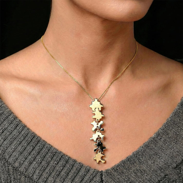 Lucy Q Jigsaw Collection - Puzzle Pieces Pendant with Chain (Size 18) in 18K Vermeil Yellow Gold Plated Sterling Silver 4438667 2