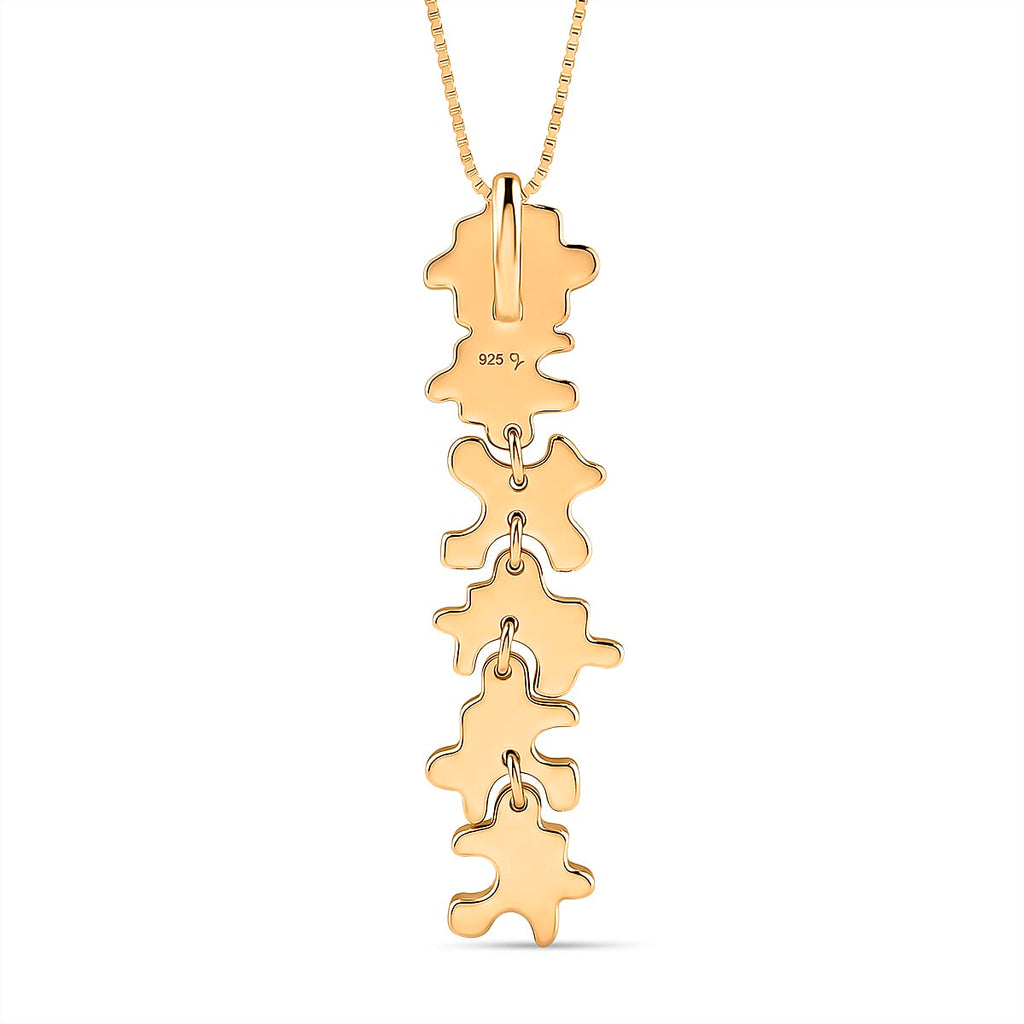 Lucy Q Jigsaw Collection - Puzzle Pieces Pendant with Chain (Size 18) in 18K Vermeil Yellow Gold Plated Sterling Silver