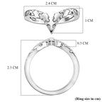 Lucy Q Jigsaw Collection - Wishbone Ring in Rhodium Overlay Sterling Silver