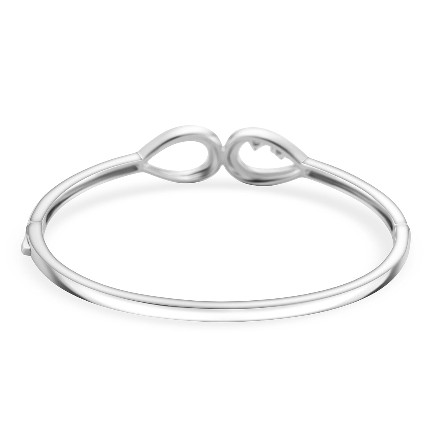 Moissanite Bangle bangle in Rhodium Sterling Silver 8273486 5