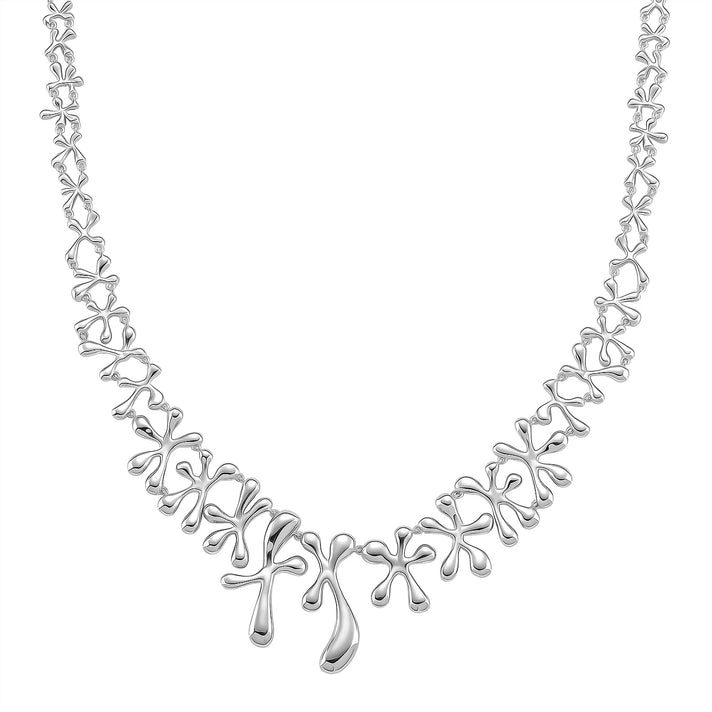 Lucy Q Necklace (Size 16-4 EXT) in Rhodium Overlay Sterling Silver, Silver Wt. 50.00 Gms 8192303 1