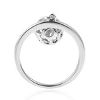 RACHEL GALLEY Rhodium Overlay Sterling Silver Lattice Globe Ring