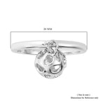 RACHEL GALLEY Rhodium Overlay Sterling Silver Lattice Globe Ring