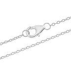 LucyQ- Air Drip Collection Pendant with Chain (Size 16-18) in Rhodium Overlay Sterling Silver