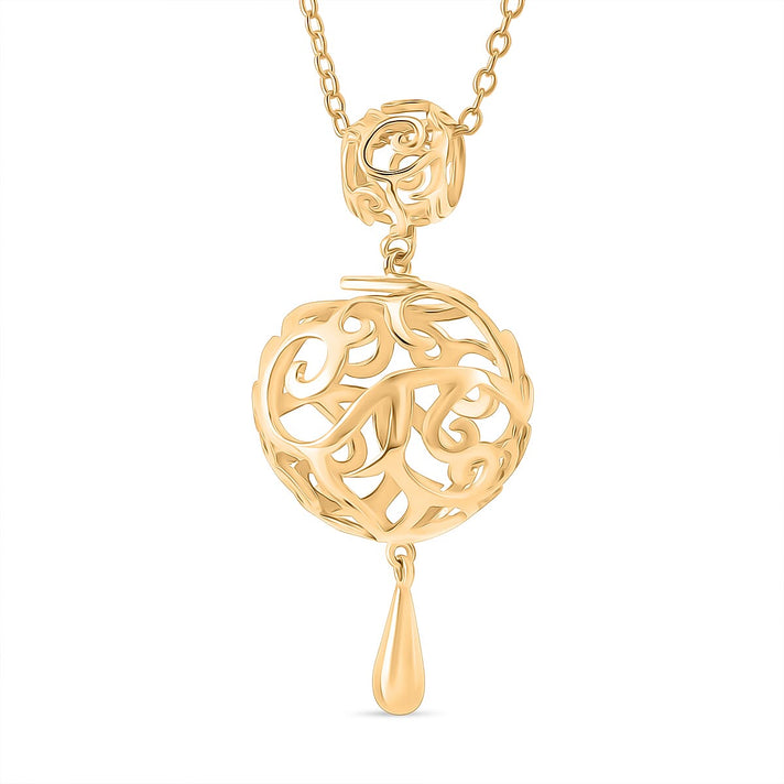 LucyQ - Air Drip Collection Pendant with Chain (Size 18) in 18K Vermeil Yellow Gold Plated Sterling Silver 4360885 1