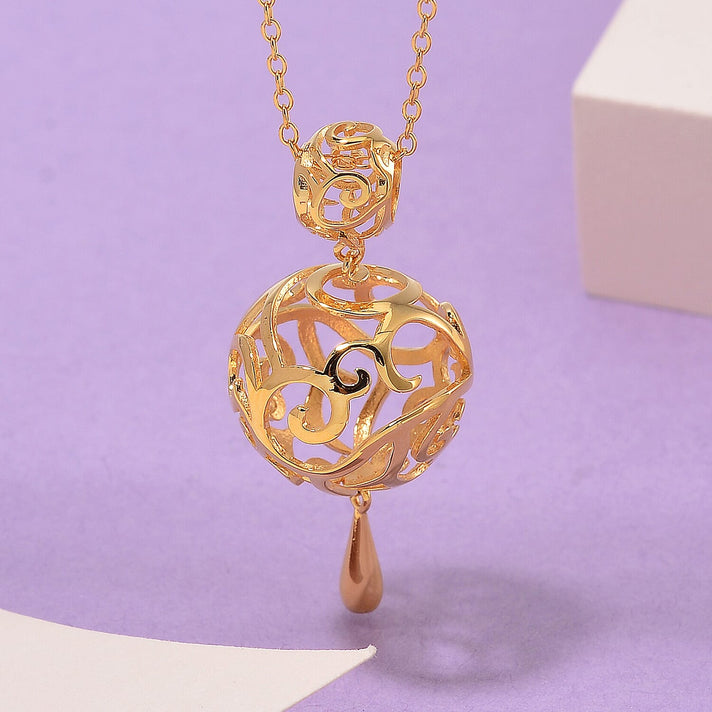 LucyQ - Air Drip Collection Pendant with Chain (Size 18) in 18K Vermeil Yellow Gold Plated Sterling Silver 4360885 2
