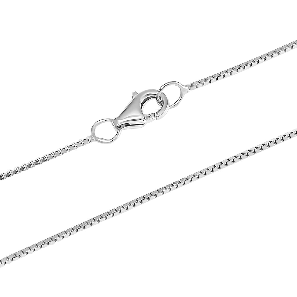 Lucy Q Jigsaw Collection - Puzzle Piece Pendant with Chain (Size 18) in Rhodium Overlay Sterling Silver
