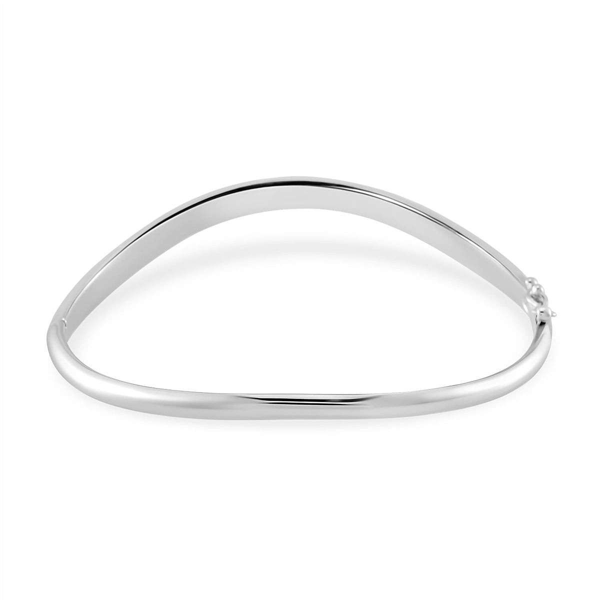 Lucy Q Filigree Collection Rhodium Overlay Sterling Silver Filigree Bangle (Size - 8) 7891161 5