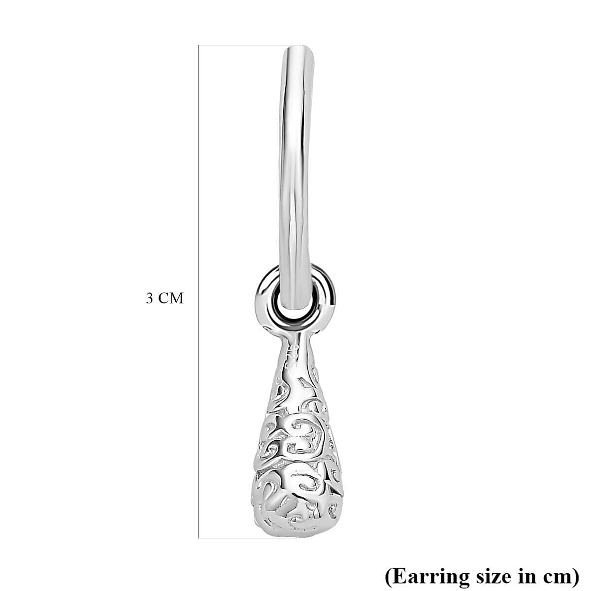 Lucy Q Airdrip Collection - Rhodium Overlay Sterling Silver Dangle Detachable Earrings (with Hoop) 7273534 5