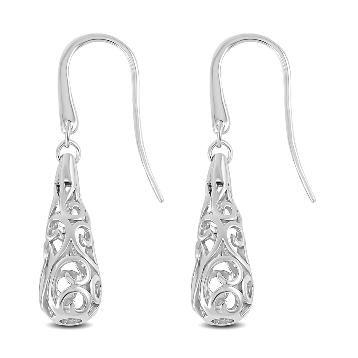 Lucy Q Air Drip Filigree Collection - Rhodium Overlay Sterling Silver, Earrings, Sliver Wt. 6.00 Gms 2388583 3