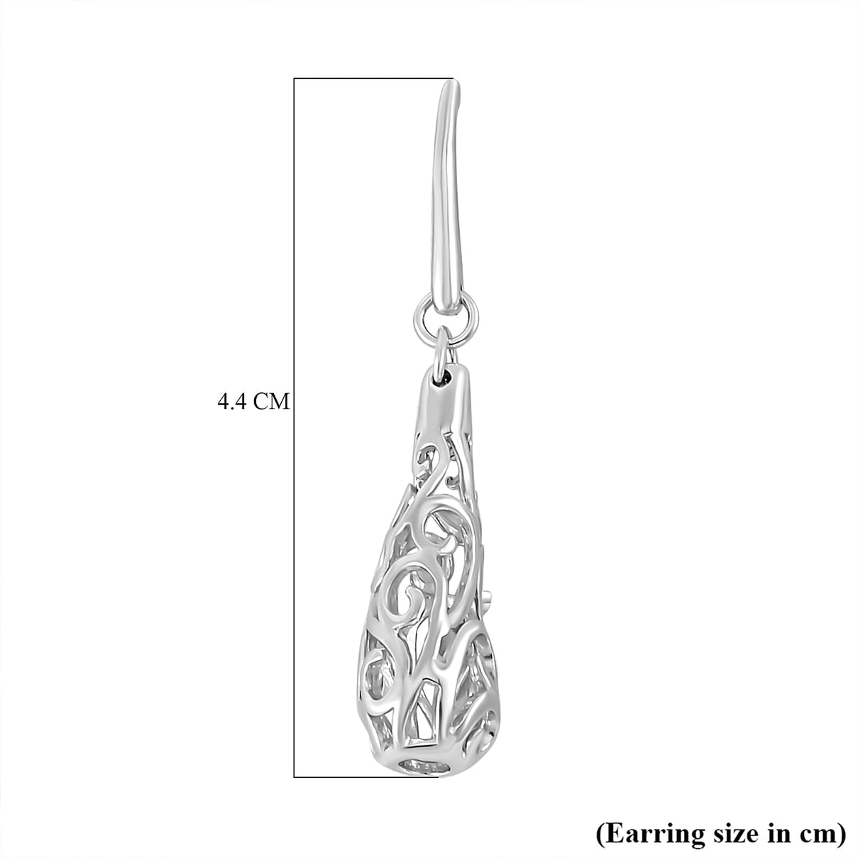 Lucy Q Air Drip Filigree Collection - Rhodium Overlay Sterling Silver, Earrings, Sliver Wt. 6.00 Gms 2388583 4