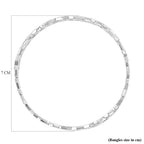 Lucy Q Honeycomb Collection - Rhodium Overlay Sterling Silver Honeycomb Bangle (Size 7.5)