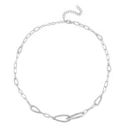 LucyQ Drip Collection - Rhodium Overlay Sterling Silver Necklace (Size - 20 Inch with Ext)