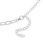 LucyQ Drip Collection - Rhodium Overlay Sterling Silver Necklace (Size - 20 Inch with Ext)