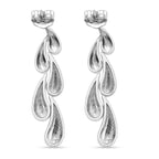 Lucy Q Drip Collection - Rhodium Overlay Sterling Silver Push Back Earring