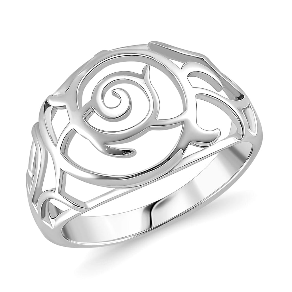 LucyQ - Air Drip Collection Ring in Rhodium Overlay Sterling Silver
