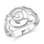 LucyQ - Air Drip Collection Ring in Rhodium Overlay Sterling Silver