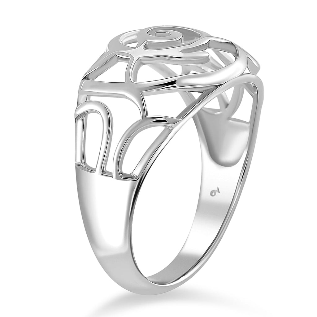 LucyQ - Air Drip Collection Ring in Rhodium Overlay Sterling Silver