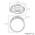LucyQ - Air Drip Collection Ring in Rhodium Overlay Sterling Silver
