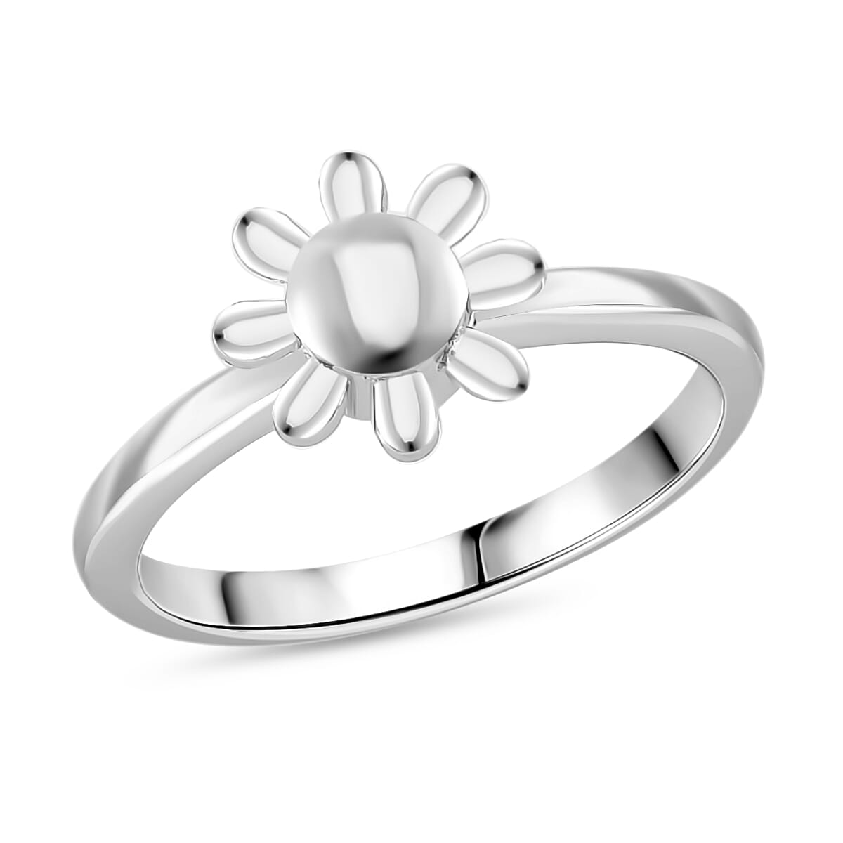 Lucy Q - Drip Collection Spinner Ring in Rhodium Overlay Sterling Silver 8066439 0