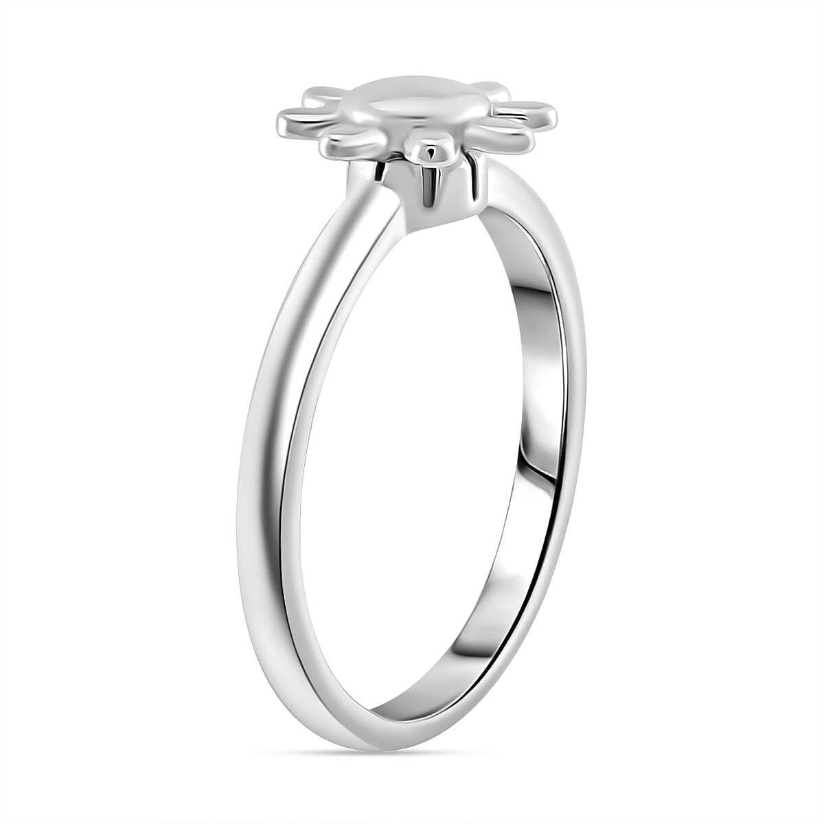 Lucy Q - Drip Collection Spinner Ring in Rhodium Overlay Sterling Silver 8066439 4