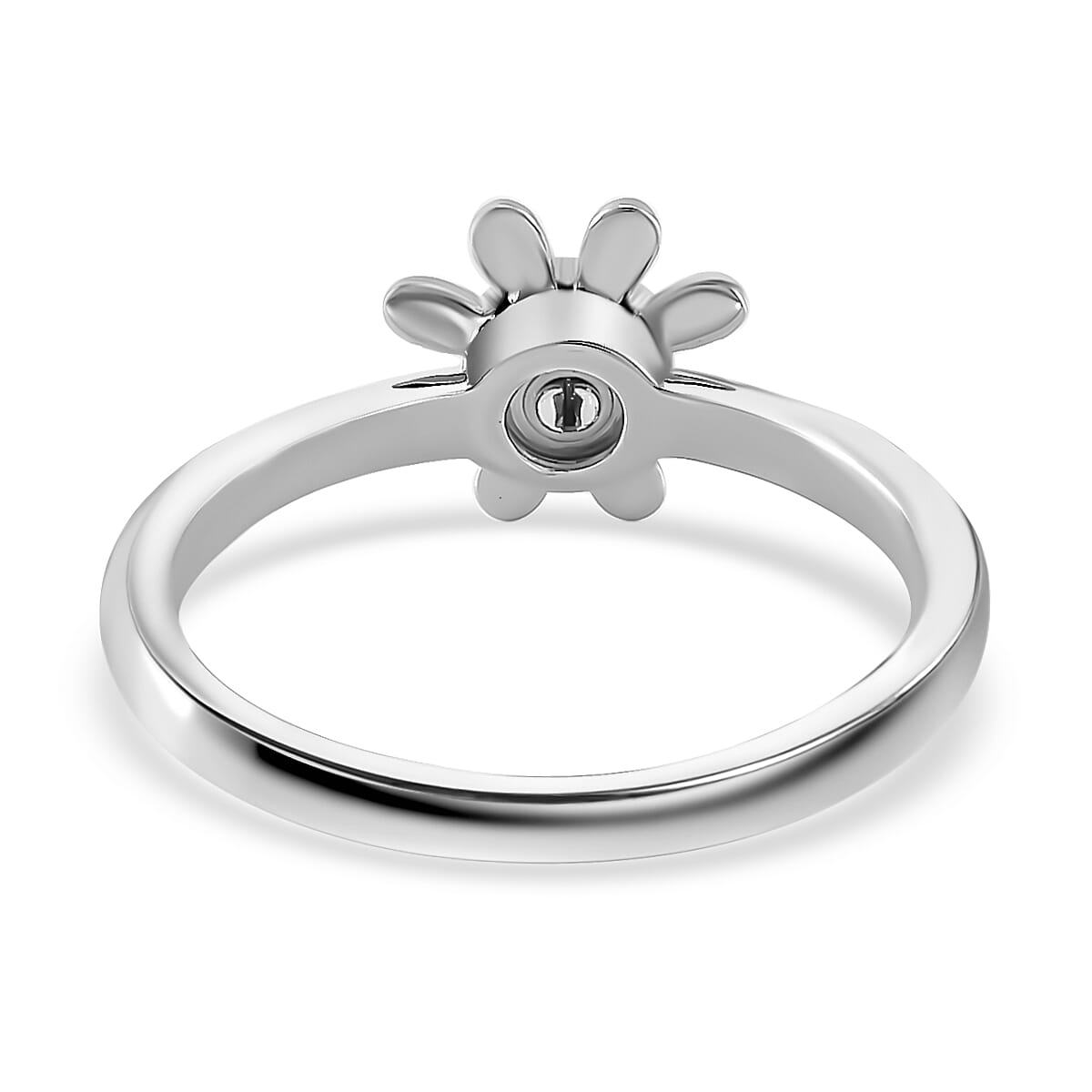 Lucy Q - Drip Collection Spinner Ring in Rhodium Overlay Sterling Silver 8066439 5