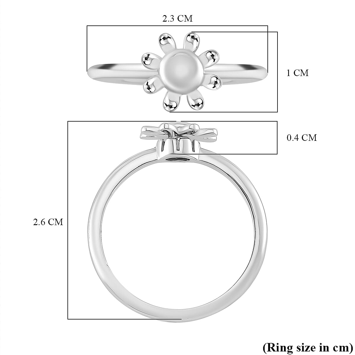Lucy Q - Drip Collection Spinner Ring in Rhodium Overlay Sterling Silver 8066439 6