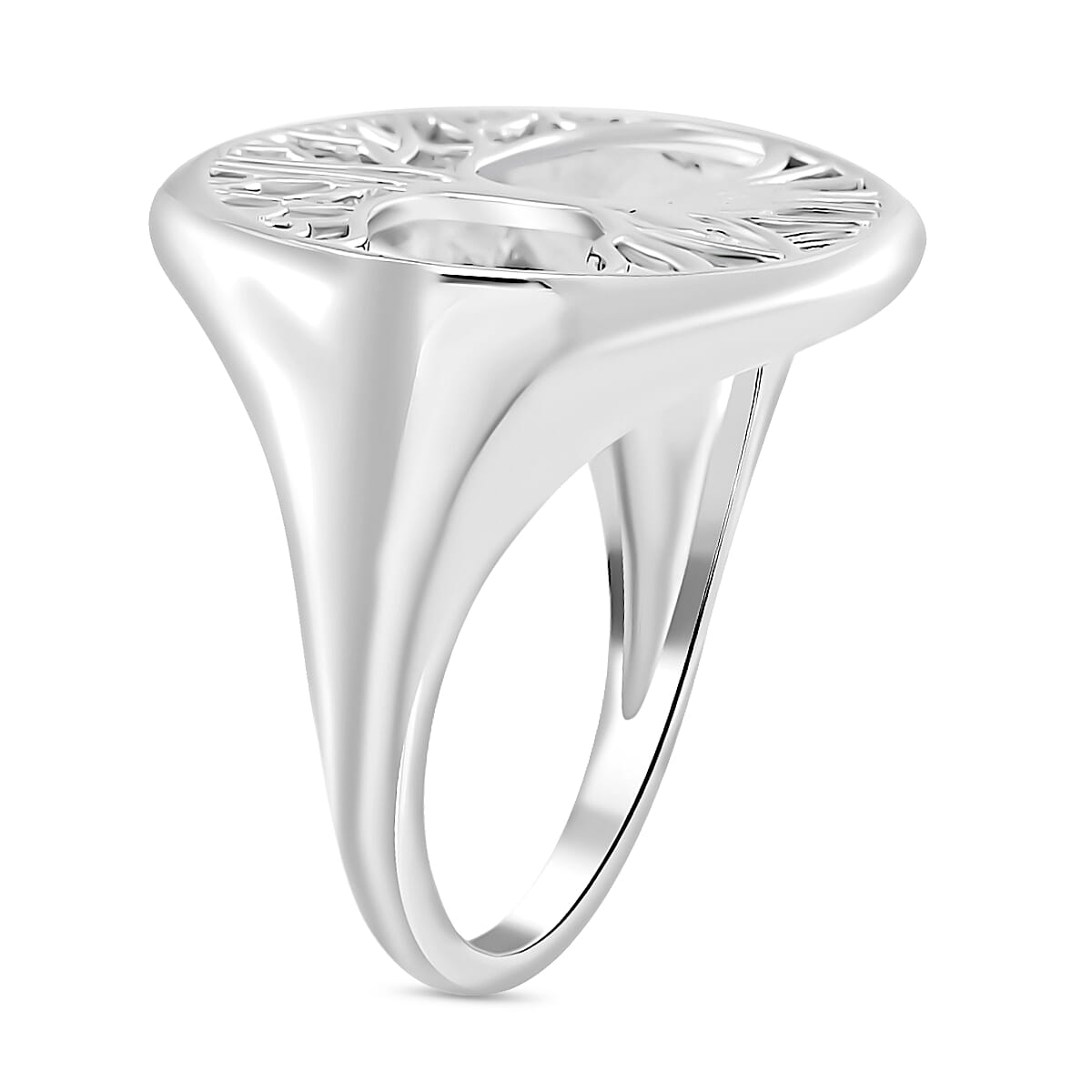 LUCY Q - Tree of Life Drip Collection Ring in Rhodium Overlay Sterling Silver 8066517 4