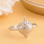 LucyQ Delicious Collection - Rhodium Overlay Sterling Silver Strawberry Ring