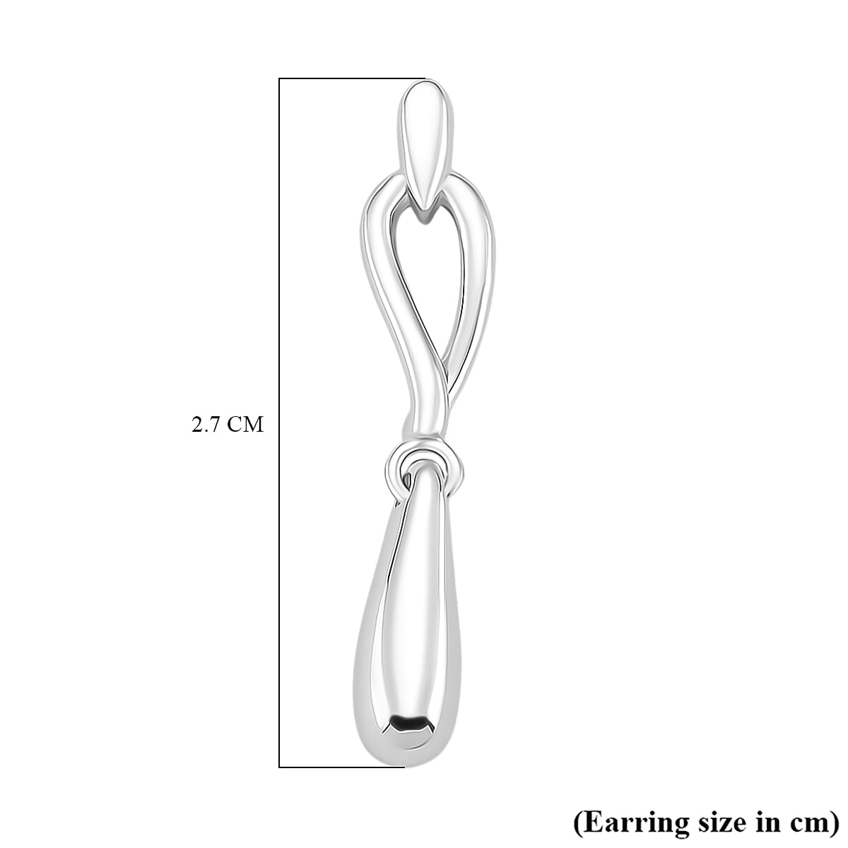 Lucy Q Drop Collection - Rhodium Overlay Sterling Silver Earrings with Push Back 8108299 6