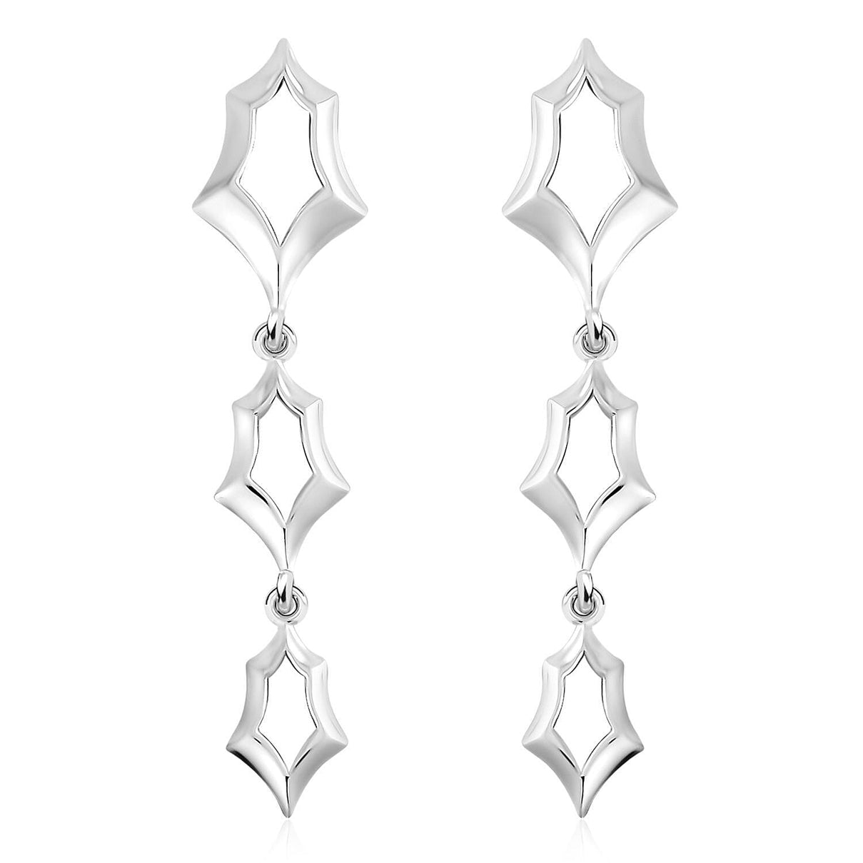 Lucy Q Spider Web Collection - Rhodium Overlay Sterling Silver Dangle Earrings 7563793 0