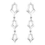 Lucy Q Spider Web Collection - Rhodium Overlay Sterling Silver Dangle Earrings