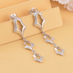 Lucy Q Spider Web Collection - Rhodium Overlay Sterling Silver Dangle Earrings