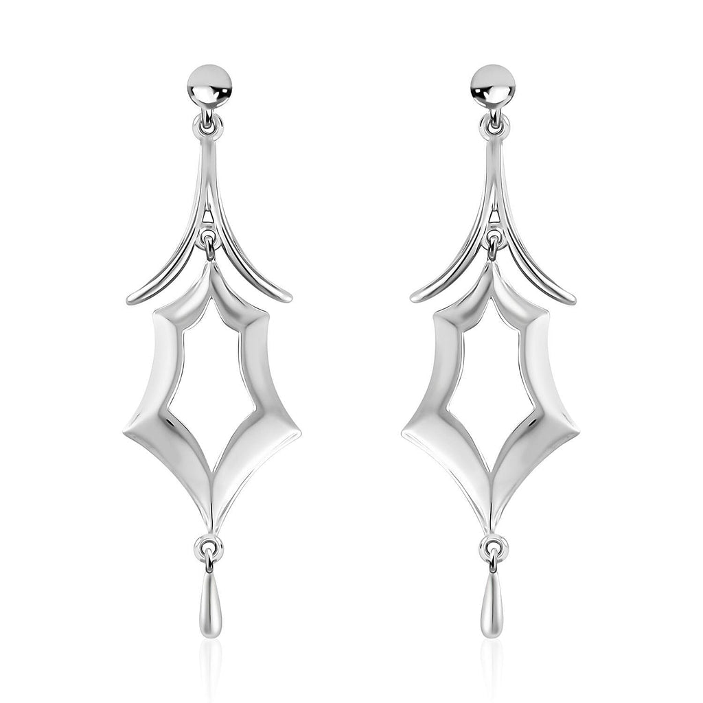 Lucy Q Spider Web Collection - Rhodium Overlay Sterling Silver Earrings