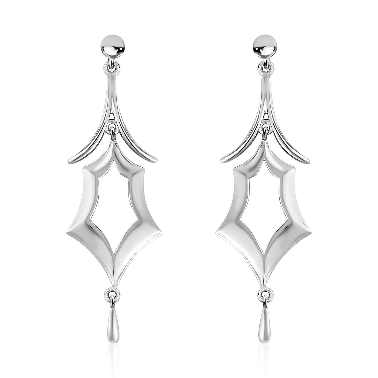 Lucy Q Spider Web Collection - Rhodium Overlay Sterling Silver Earrings 7563796 0